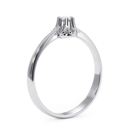 Fiore - Srebrny pierścionek z czarnym...