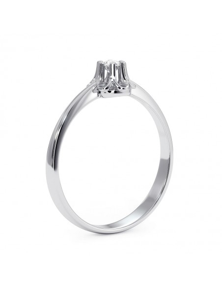 Fiore - Srebrny pierścionek z  granatem