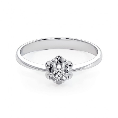 Fiore -Srebrny pierścionek z oliwinem