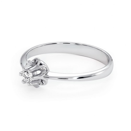 Fiore -Srebrny pierścionek z oliwinem