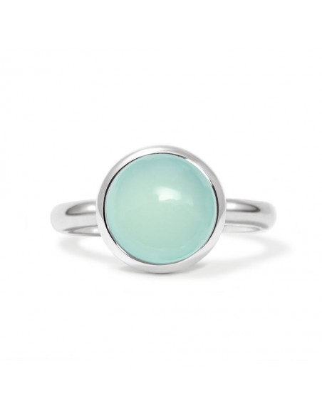 Candy - Srebrny pierścionek  z chalcedonem