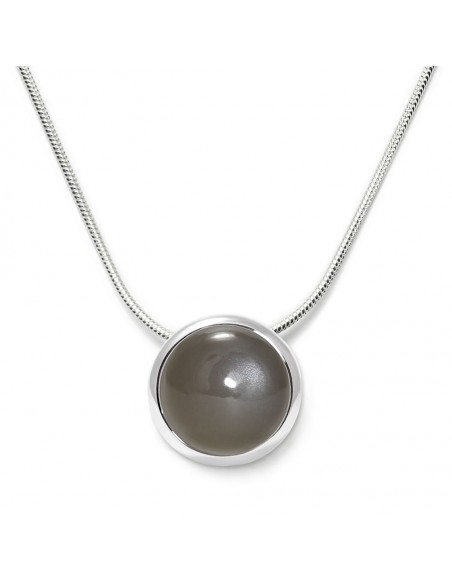 Candy - Srebrny naszyjnik z kamieniem księżycowym