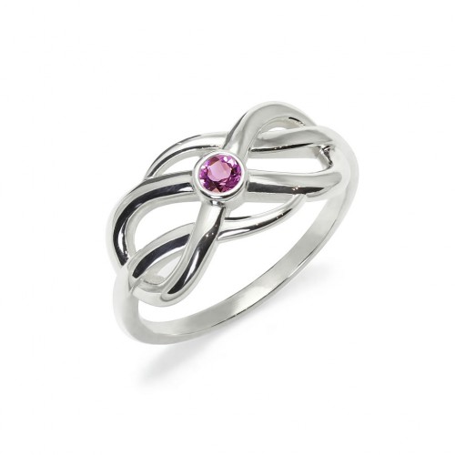 Infinity double - Srebrny pierścionek...