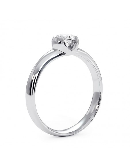 Sydney - Srebrny pierścionek z kryształem górskim