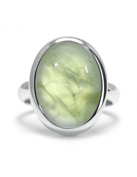 Stone - Srebrny pierścionek z prehnitem