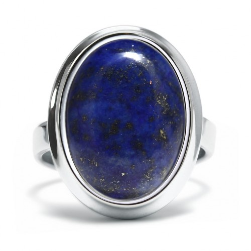 Stone - Srebrny pierścionek z lapisem lazuli