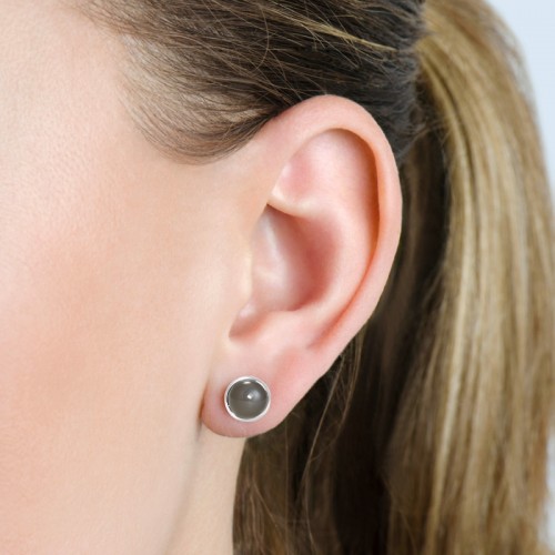 Candy - Srebrne kolczyki z kamieniem...