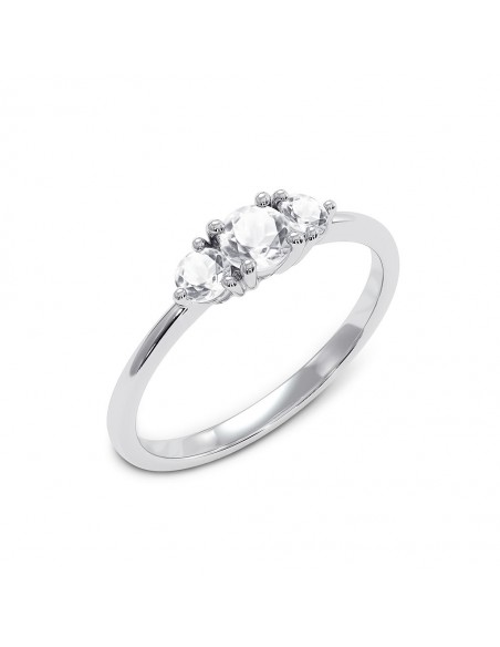 Cocktail - Srebrny pierścionek z topazem