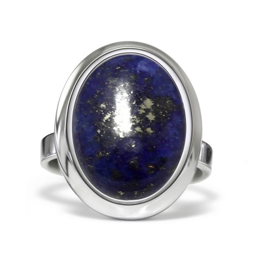 Stone - Srebrny pierścionek z  lapisem lazuli