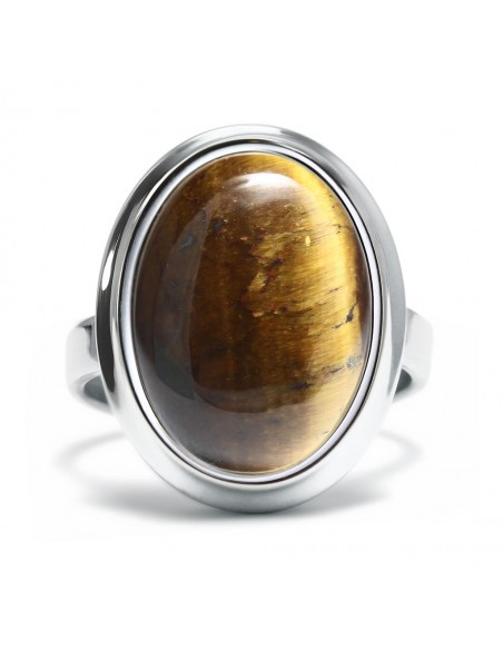 Stone - Srebrny pierścionek z tygrysim okiem