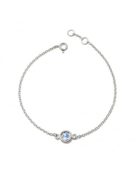 Aura - Bransoletka srebrna z kamieniem księżycowym