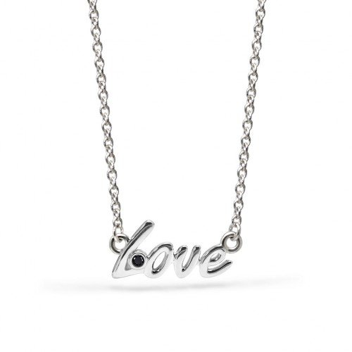 Love - Srebrny naszyjnik "miłość" z...