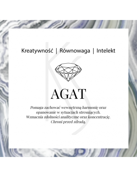 Stone - Srebrny pierścionek z agatem koronkowym