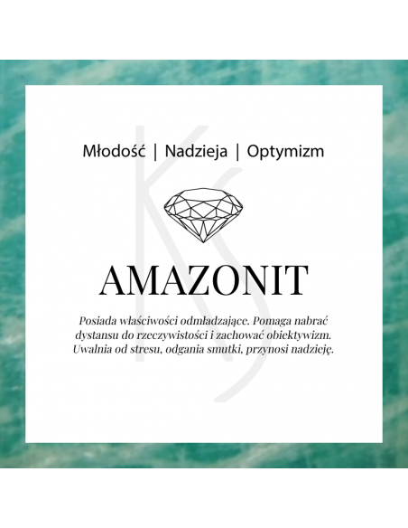 Aura - Srebrny naszyjnik personalizowany z amazonitem