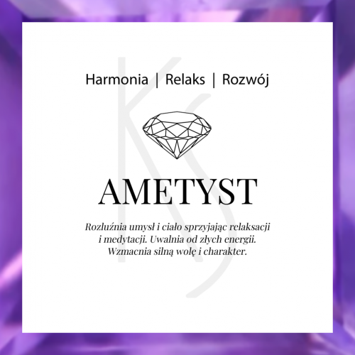 Love - Srebrne kolczyki z ametystem