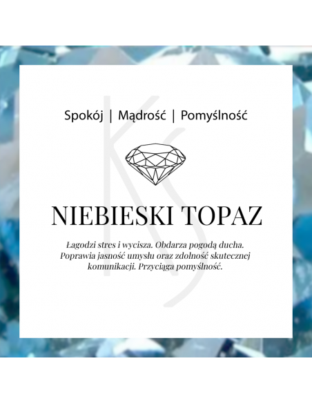 Infinity - Srebrne kolczyki z niebieskim topazem
