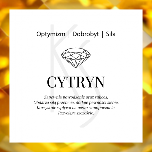 Fiore - Srebrne kolczyki z cytrynem