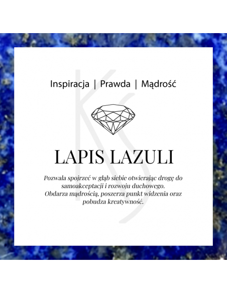 Aura - Srebrny naszyjnik personalizowany z lapisem lazuli