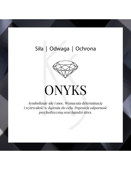 Infinity - Srebrne kolczyki z czarnym onyksem