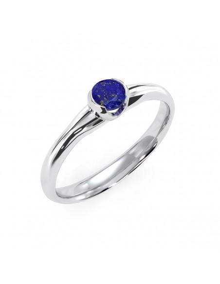 Sydney - Srebrny pierścionek z lapisem lazuli