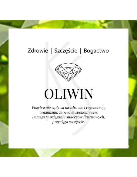 Love - Srebrny naszyjnik "miłość" z oliwinem