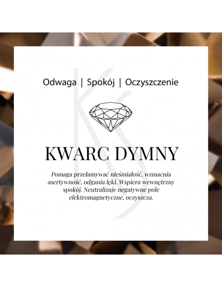 Royal - Srebrna zawieszka z kwarcem dymnym
