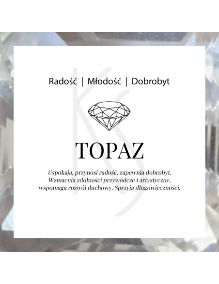Infinity - Srebrna zawieszka z białym topazem