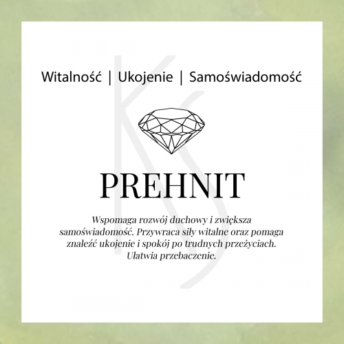 Candy - Sygnet z prehnitem fasetowanym