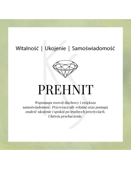 Candy - Sygnet z prehnitem fasetowanym