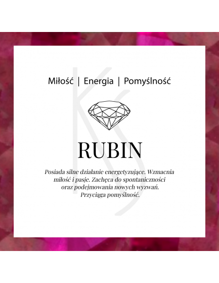 Simple  - Obrączka z rubinem