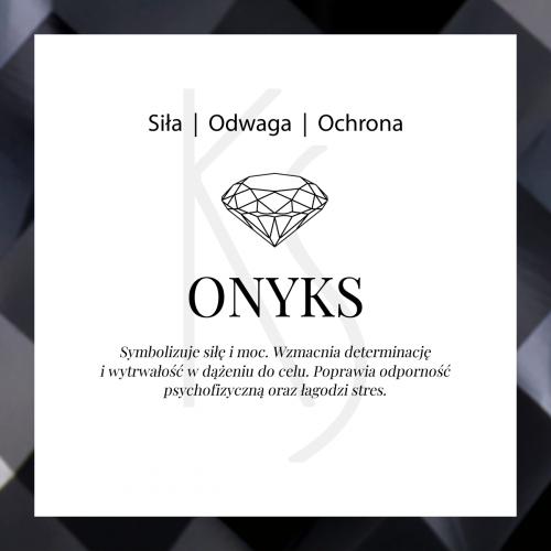 Simple  - Obrączka z onyksem