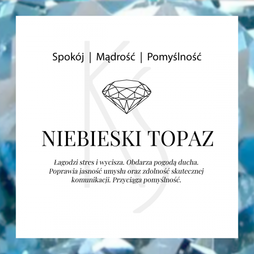 Simple  - Obrączka z niebieskim topazem