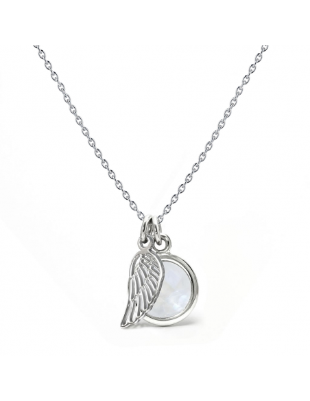 Aura - Srebrny naszyjnik z kamieniem księżycowym