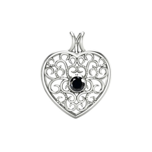 Love - Srebrna zawieszka z onyksem