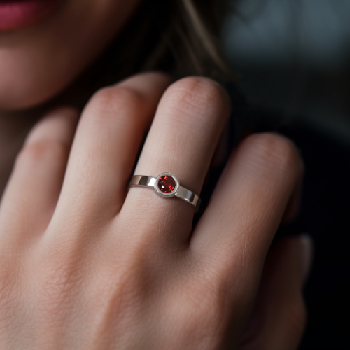 Stack me - Srebrny pierścionek z...