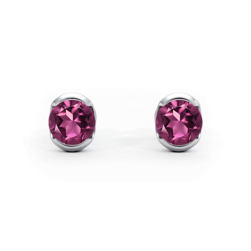 Sydney - Srebrne kolczyki z rodolitem