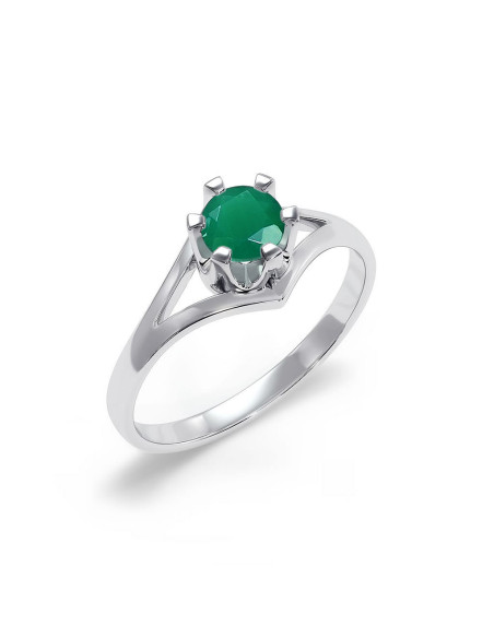 Royal - Srebrny pierścionek z zielonym onyksem