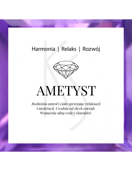 Aura - Srebrny naszyjnik z ametystem