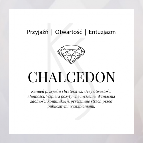 Aura - Srebrny naszyjnik z chalcedonem