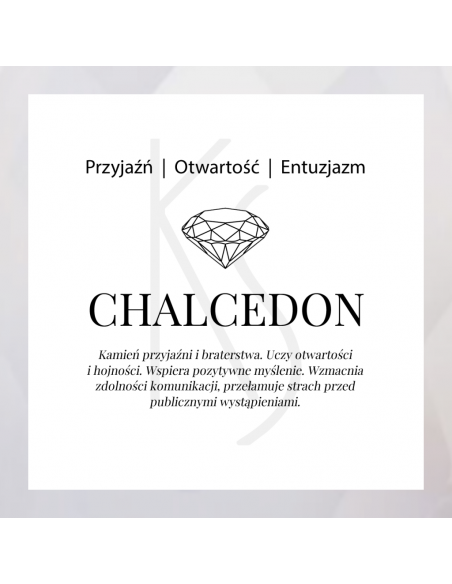 Aura - Srebrny naszyjnik z chalcedonem