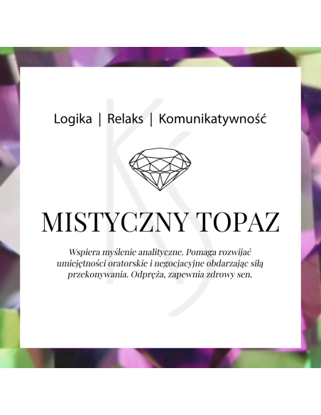 Sydney - Srebrny pierścionek z mistycznym topazem