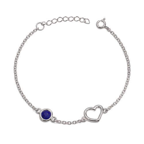 Aura - Bransoletka srebrna z lapisem...