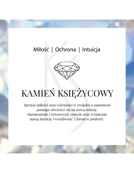 Fala - Srebrny pierścionek z kamieniem księżycowym