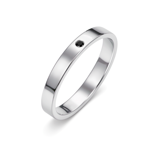 Simple  - Obrączka z onyksem