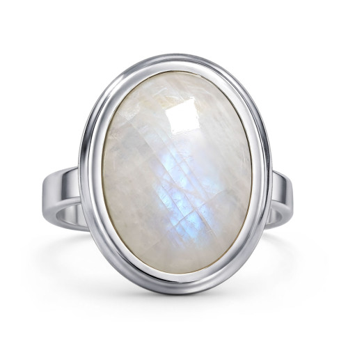 Stone - Srebrny pierścionek z...