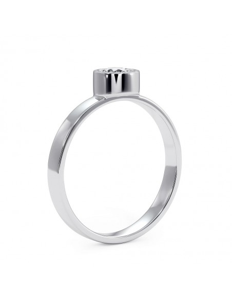 Stack me - Srebrny pierścionek z kryształem górskim