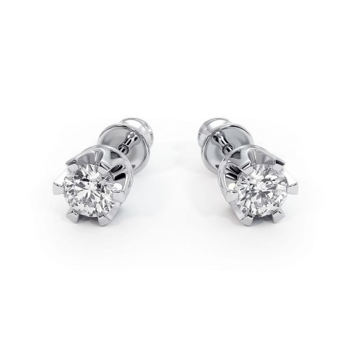 Royal - Srebrne kolczyki z cytrynem