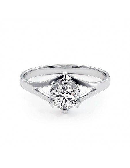 Royal - Srebrny pierścionek z kryształem górskim